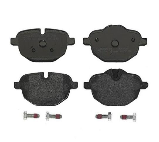 BMW Disc Brake Pad Set - Rear (Low-Metallic) 34216862202 - Brembo P06064